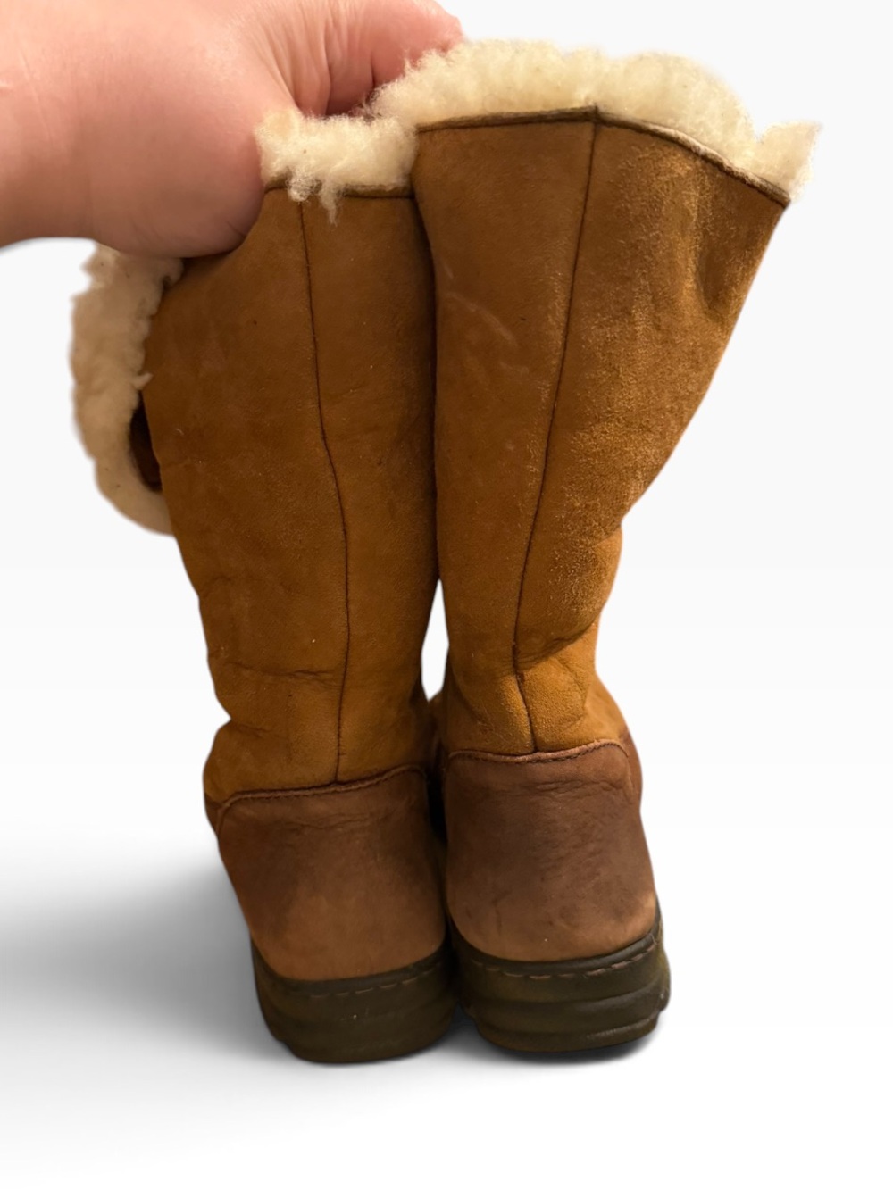 Born leather shearling-lined Lace Up winter boots Size 7 - Picture 5 of 8